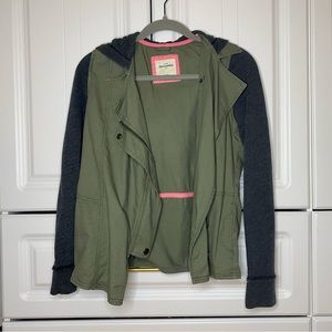 Green/Gray teen jacket with hood XL(16)